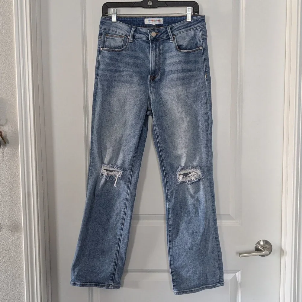 Risen Jeans Women's 30 Freckled Poppy Trophy Wife Hi Rise Ankle Slim Straight 11 - Picture 2 of 16